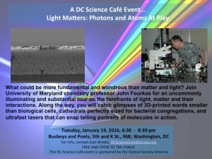 DC Science Cafe Light Matters